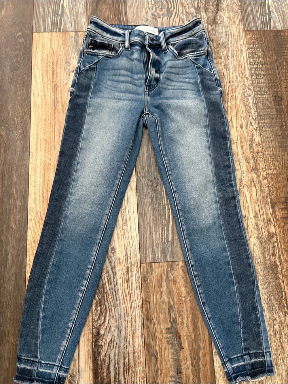 KanCan Two-Tone Blue Skinny Jeans